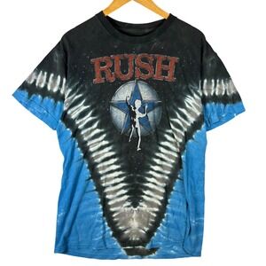 Liquid Blue Rush Tie Dye T Shirt Mens Large Band Concert Graphic Tee
